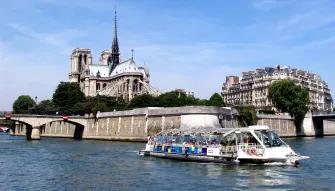 Batobus Hop-on Hop-off Sightseeing Cruise boat on the River Seine