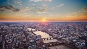 View from the Shard at sunset