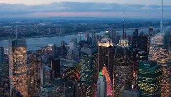 View from Empire State Building Observatory at Dusk