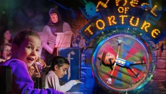 Rescue Pinocchio from the wheel of torture at Shrek's Adventure London