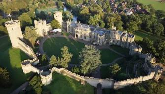 Aerial Shot of Warwick Castle