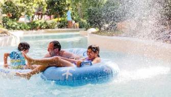 Guests floating down Cross Country Creek at Disney's Blizzard Beach
