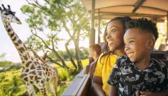 Mother and Son on Kilimanjaro Safaris at Disney's Animal Kingdom
