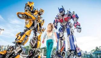 Girl with Transformers at Universal Studios Florida
