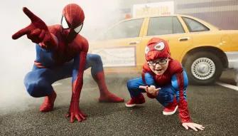 Boy with Spiderman at Disneyland Paris