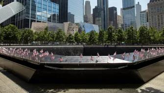 Reflecting pools outside the 9/11 Memorial Museum