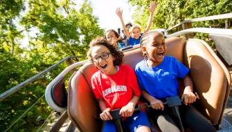 Kids enjoying Coastersaurus ride at LEGOLAND Florida