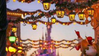 Halloween decorations on Main Street, U.S.A. Disneyland Paris