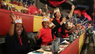 Medieval Times Orlando Dinner Show & Tournament Cheering fans at Medieval Times Orlando Dinner Show & Tournament