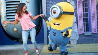 Girl with a Minion at Universal Studios Florida