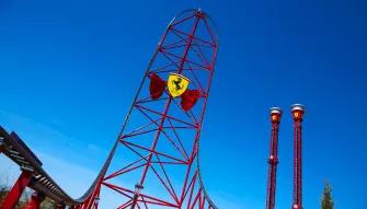 Red Force rollercoaster at Ferrari Land in PortAventura World