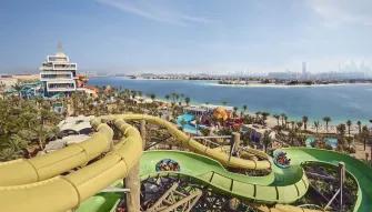 Aerial view of Aquaventure Dubai