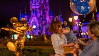 Guests enjoying Magic Kingdom after dark