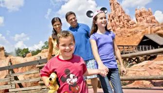Family at Disneyland Park in California