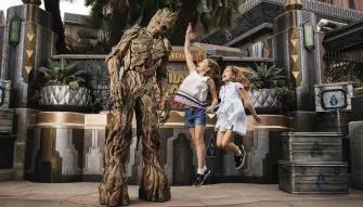 Guests with Groot, Disney California Adventure Park