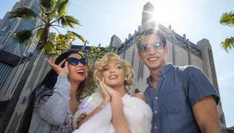 Guests with Marilyn Monroe at Universal Studios Hollywood