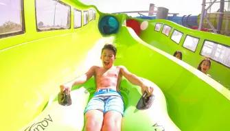 Boy on Rip Tide Race at Aquatica in Orlando