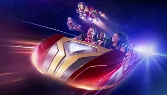 Guests on Avengers Assemble: Flight Force at Disneyland Paris