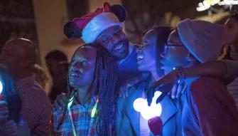 Family at night in Disney's Hollywood Studios