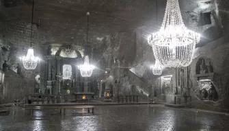 Chandelier-in-chapel