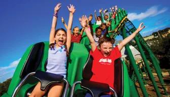 Kids on Dragon Ride at LEGOLAND Florida