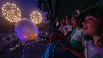 Guests on Soarin' Around the World, EPCOT