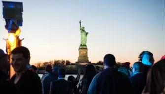 New York Statue of Liberty at Sunset Cruise