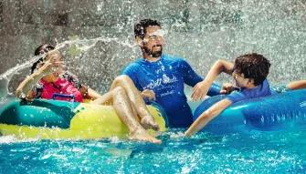 Family on Action River, Wild Wadi Waterpark in Dubai