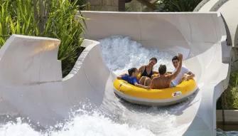 Family on Burj Surj, Wild Wadi Waterpark in Dubai
