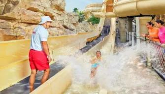 Man on Jumeirah Scheirah, Wild Wadi Waterpark in Dubai