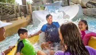 Family on Tantrum Alley, Wild Wadi Waterpark in Dubai