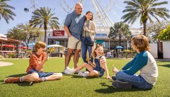 Family in front of The Orlando Eye