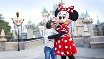 Guest with Minne at Disneyland Park in California
