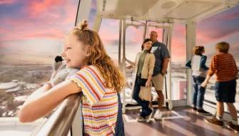 Girl Enjoying the view from the Orlando Eye