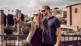 Couple taking selfie