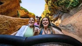Guests on Tiana's Bayou Adventure, Magic Kingdom Park