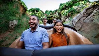 Guests on Tiana's Bayou Adventure, Magic Kingdom Park