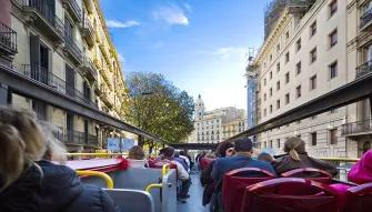 View from top of a bus