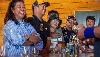 People enjoying a gin tasting experience