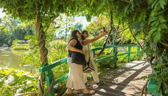 Taking selfies on the bridge