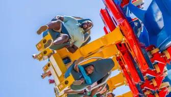 Guests on Phoenix Rising at Busch Gardens Tampa Bay