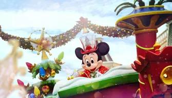 Mickey on Train Christmas Parade