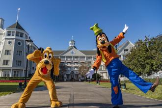 Goofy and Pluto at Disney's Yacht Club Resort