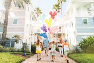 Old Key West Exterior Guests with Mickey Balloons