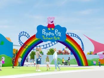 Peppa Pig Theme Park front gate Rendering of the Peppa Pig Theme Park front gate