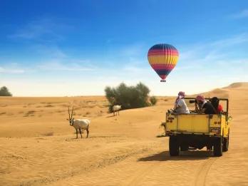 Dubai Hot Air Balloon Flight with Land Rover Drive