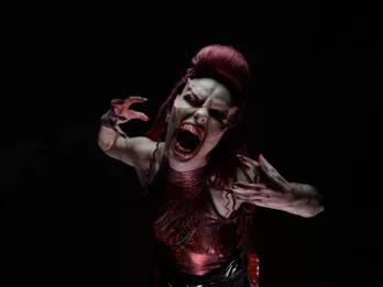 Scare character at SeaWorld Howl-O-Scream