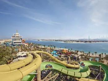 View across Aquaventure Dubai from the Trident Tower