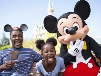 Guest with Mickey, Disneyland Park in California
