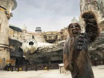 Chewie at Star Wars: Galaxy’s Edge, Disneyland Park in California